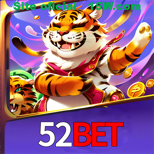 Imagem promocional da 52Bet mostrando a plataforma e suas vantagens